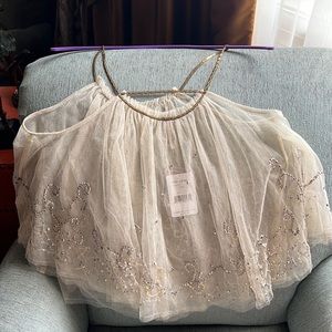 NWT embroidered mesh tank tops by Free People. Size Large.